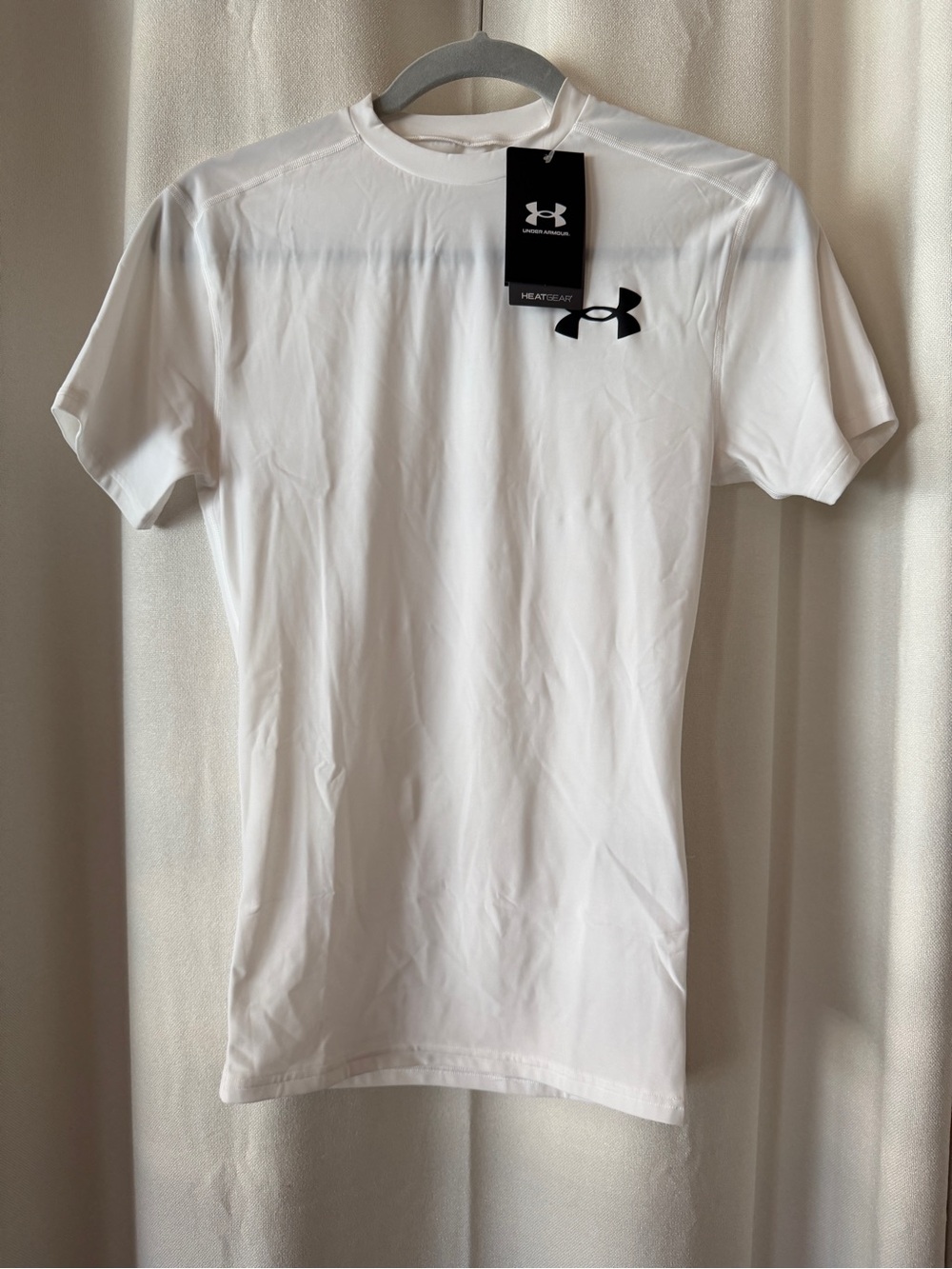 Under Armour Boys  White Short Sleeve HeatGear Tee